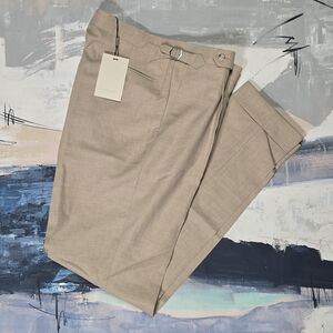 NWT! SUITSUPPLY VIGO TROUSER PLEATED PURE WOOL LIGHT BROWN US34 /EU 50